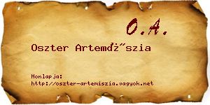 Oszter Artemíszia névjegykártya